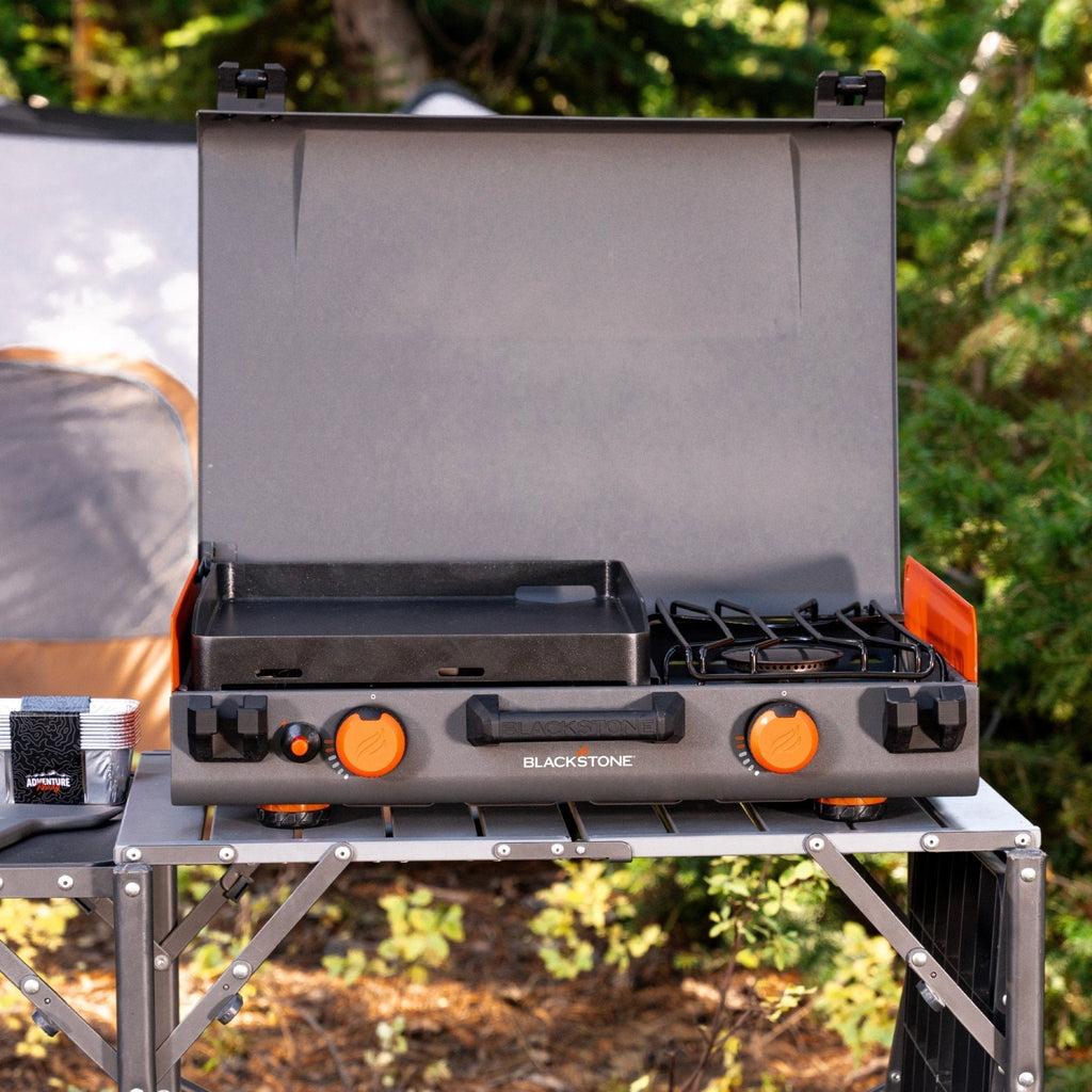 12x14" Camping Griddle with Side Burner