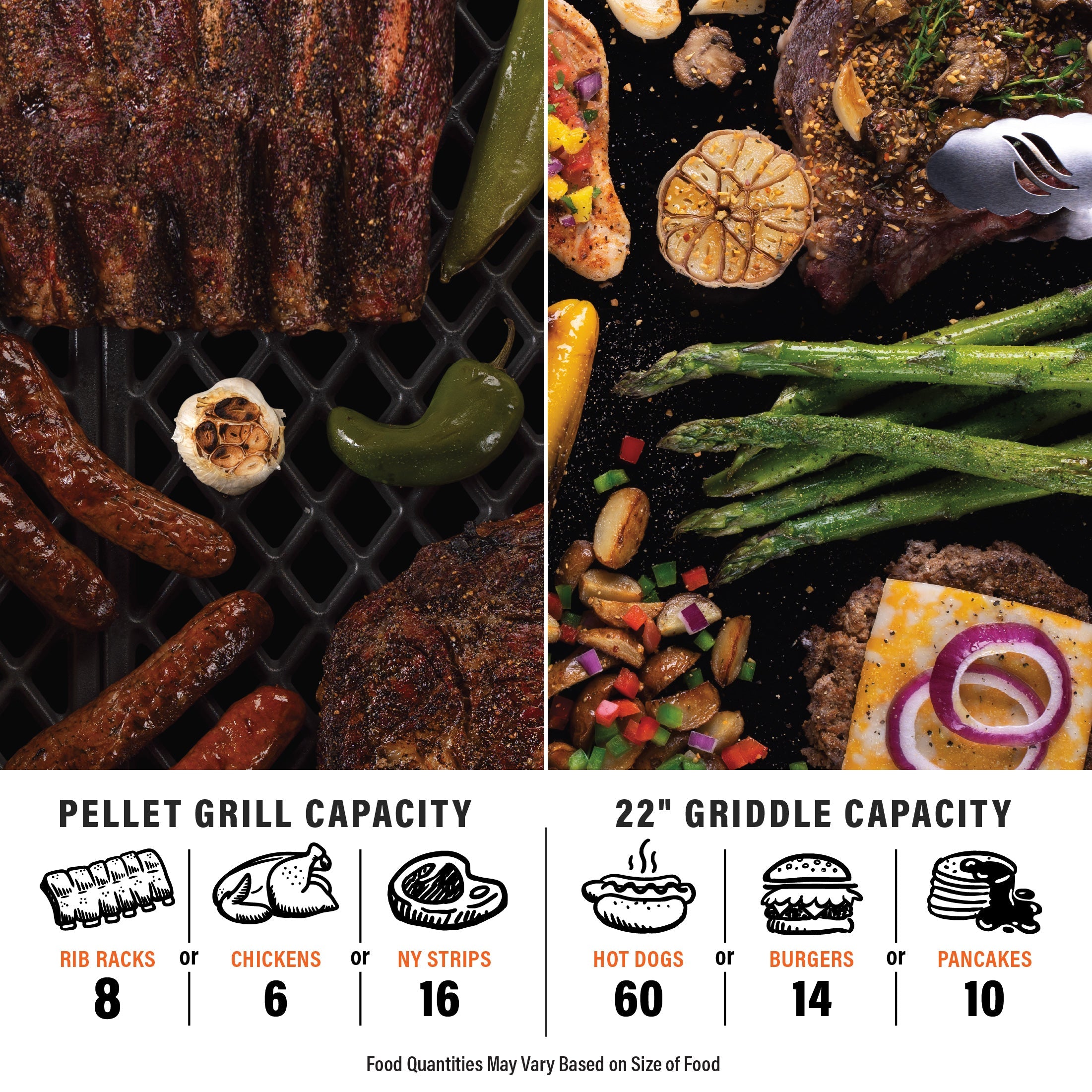 22" XL Griddle Pellet Grill Combo