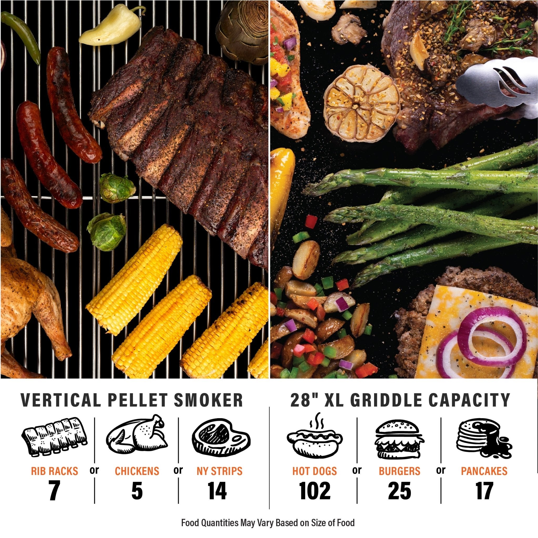 28" XL Griddle Vertical Pellet Smoker Combo